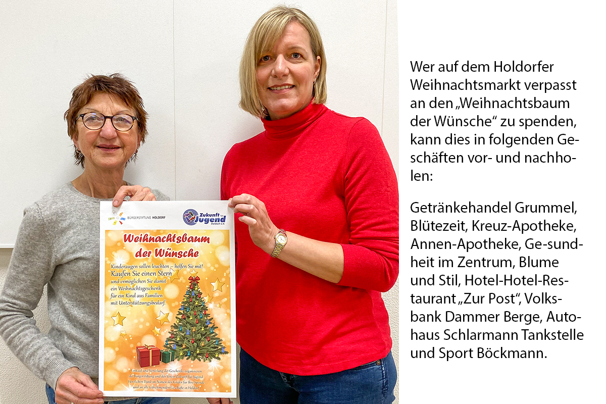 Für Kinder in Holdorf: Weihnachtsbaum der Wünsche